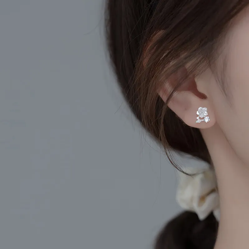GAGA S925 Sterling Silver Stud Earrings Gift Goddess Women's-5