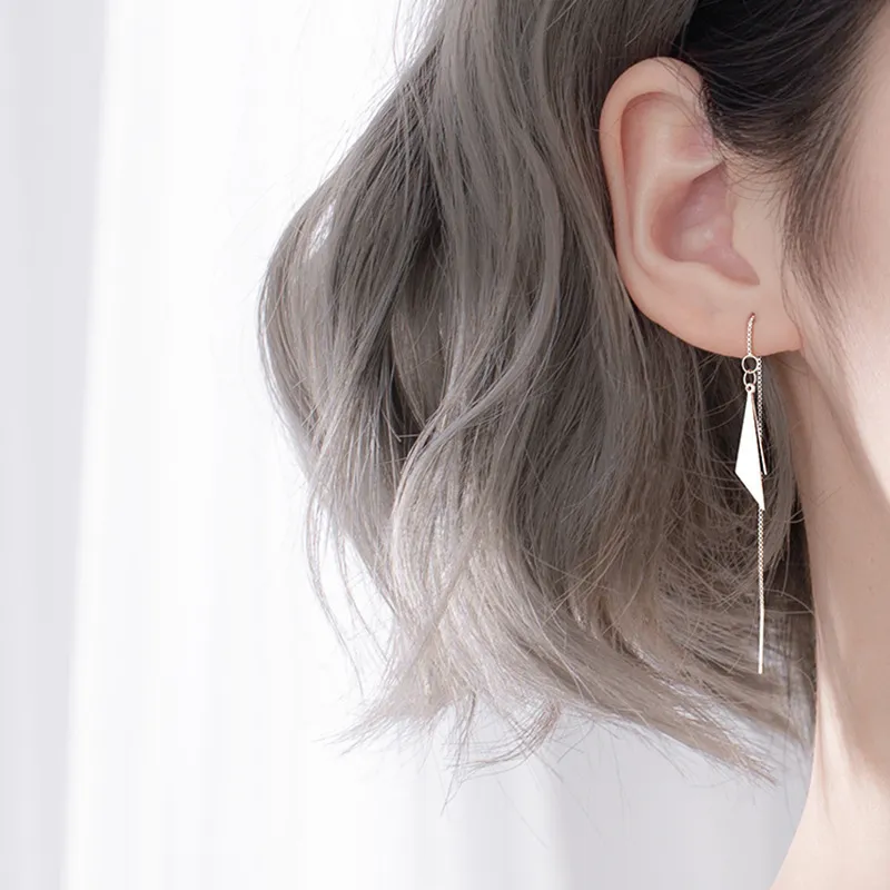 GAGA S925 Silver Stud Drop Earrings Women's-3