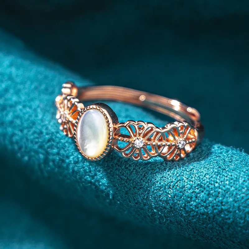 GAGA 925 Sterling Silver Rings Women's Rose Gold-3