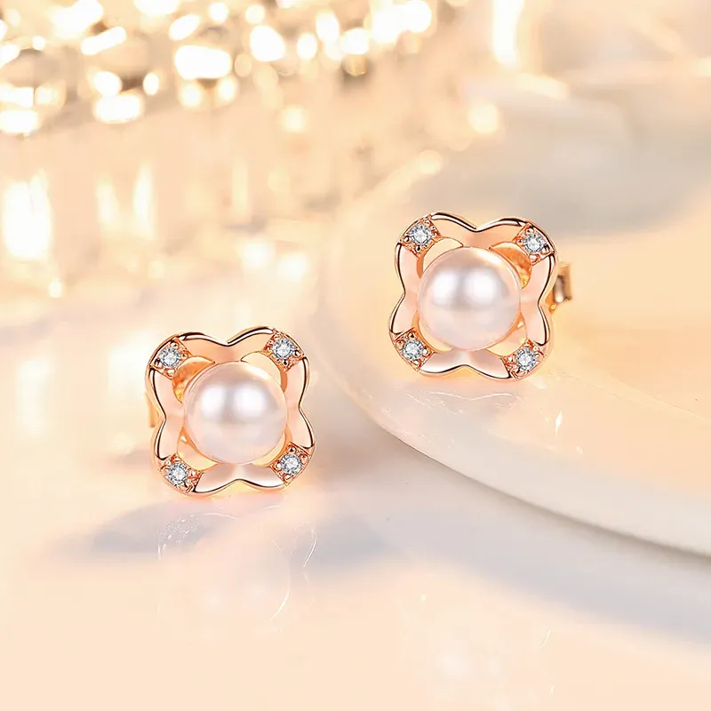 GAGA 925 Silver Stud Stud Earrings Women's-5