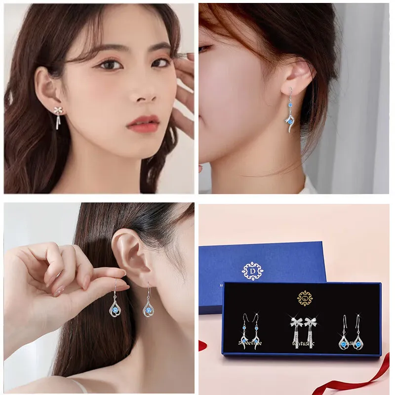 GAGA S990 Fine Silver Stud Earrings Women's-4