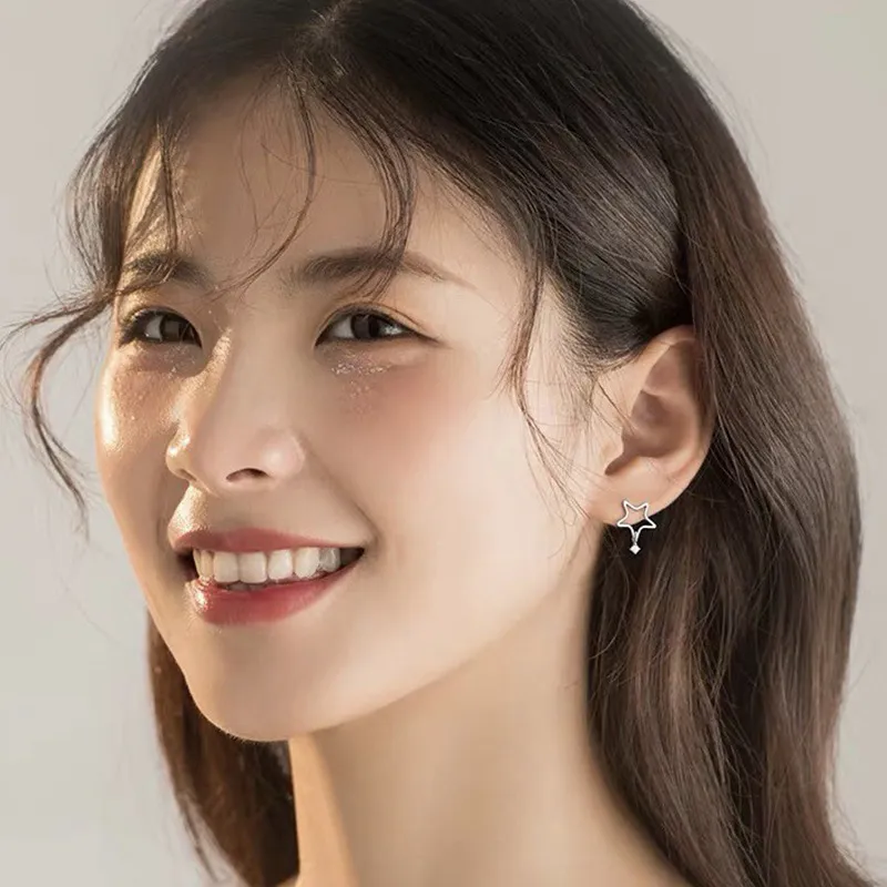 GAGA S925 Silver Stud Earrings Women's-3