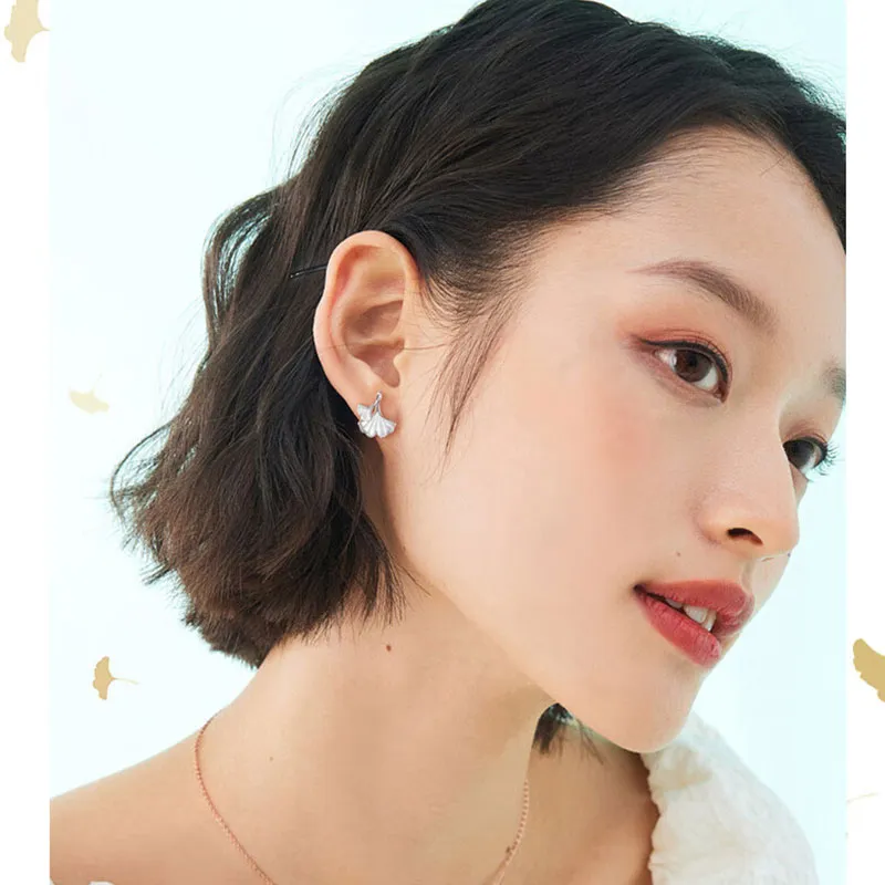 GAGA S925 Sterling Silver Stud Stud Earrings Women's-4