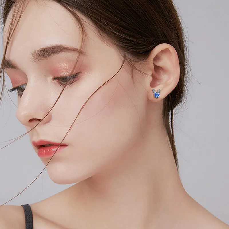 GAGA S925 Silver Stud Earrings Women's-4