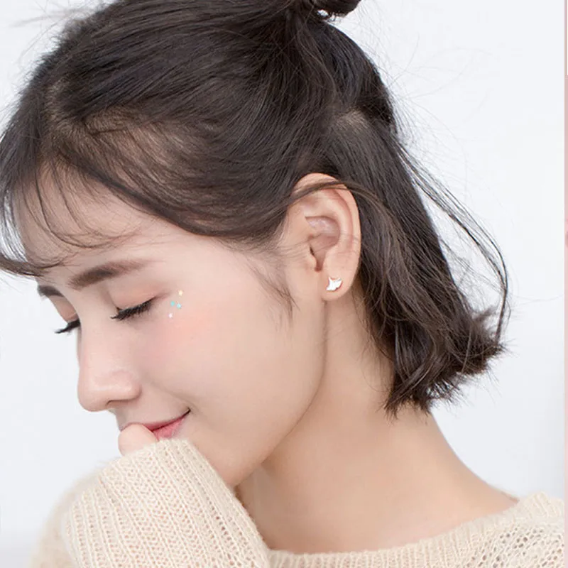 GAGA S 990 Silver Stud Earrings Women's-3