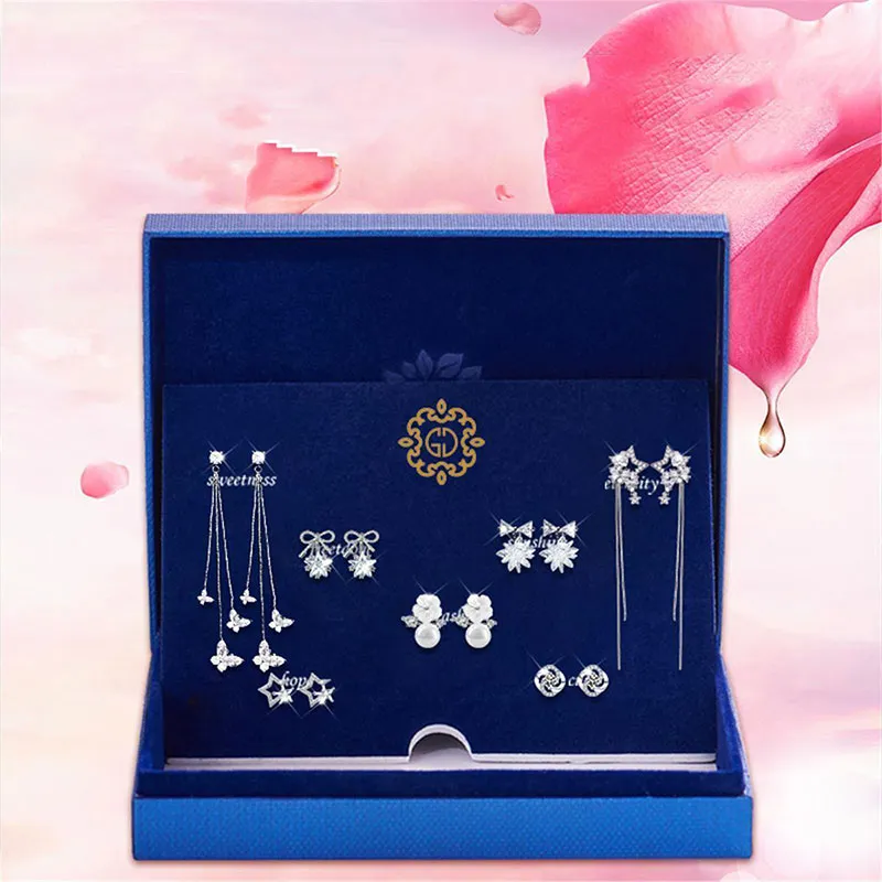 GAGA S925 Sterling Silver Stud Stud Earrings Women's-1