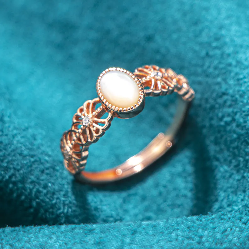 GAGA 925 Sterling Silver Rings Women's Rose Gold-2