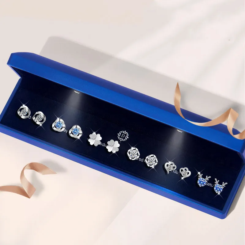 GAGA S999 Fine Silver Stud Earrings Women's-1