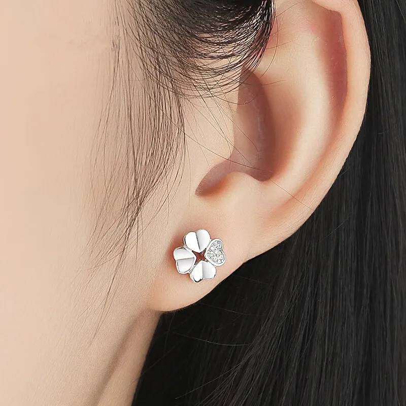 GAGA S925 Sterling Silver Stud Earrings Gift Goddess Women's-6