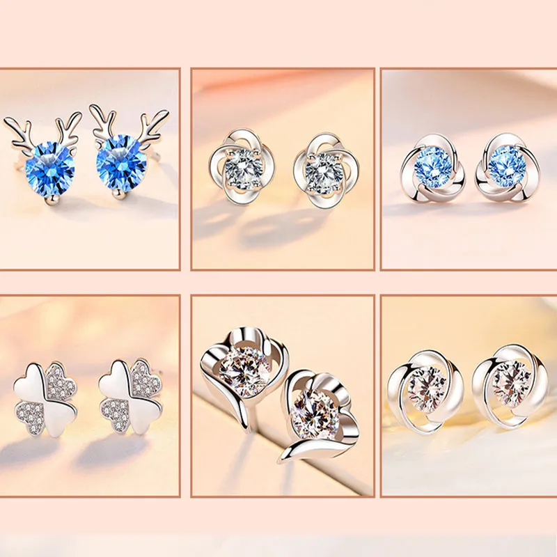 GAGA S999 Fine Silver Stud Earrings Women's-2