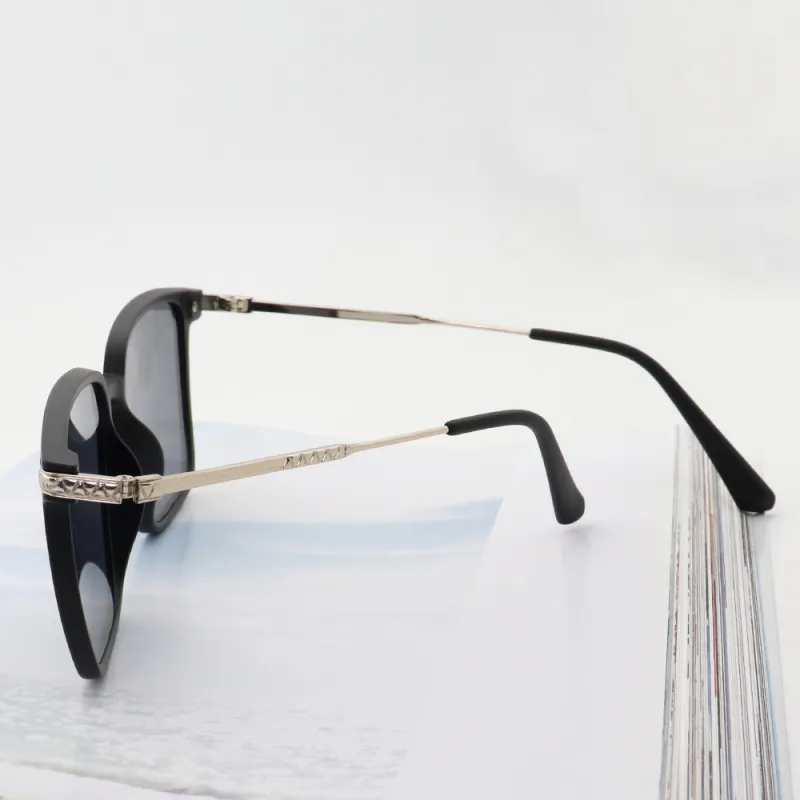 Pair Ponyo PC Square Sunglasses Unisex Black Gold-5