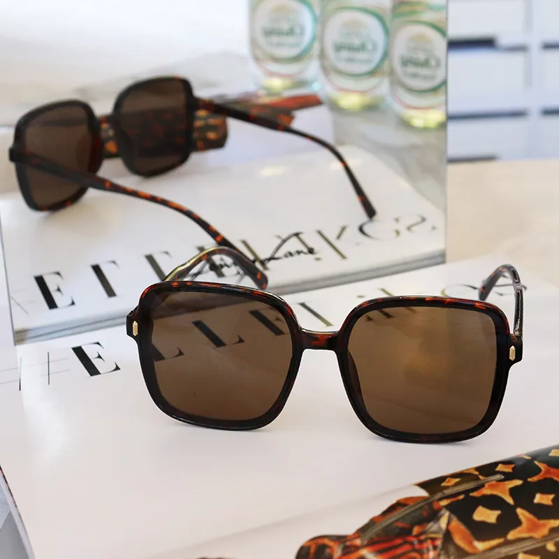 Pair Ponyo PC Irregular Shape Sunglasses Unisex Tortoiseshell-3