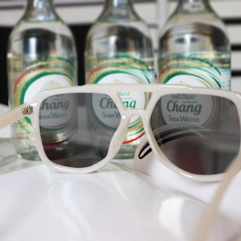 Pair Ponyo PC Oval Sunglasses Unisex Milk White-4
