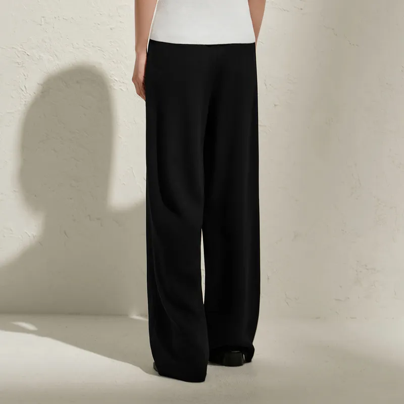 JZ. ANNAKRO Casual Pants Women's Plain Black-3