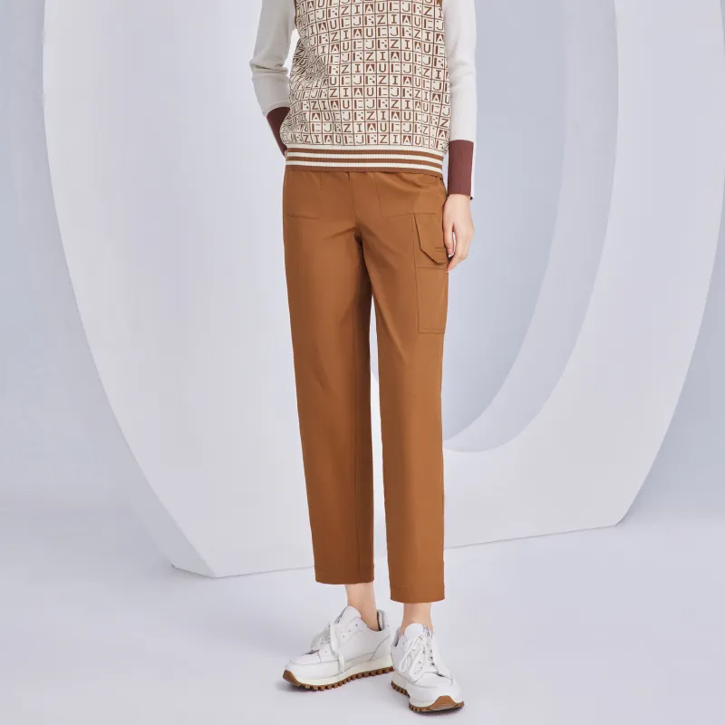 JZ Juzui Casual Pants Women's Coffee-3
