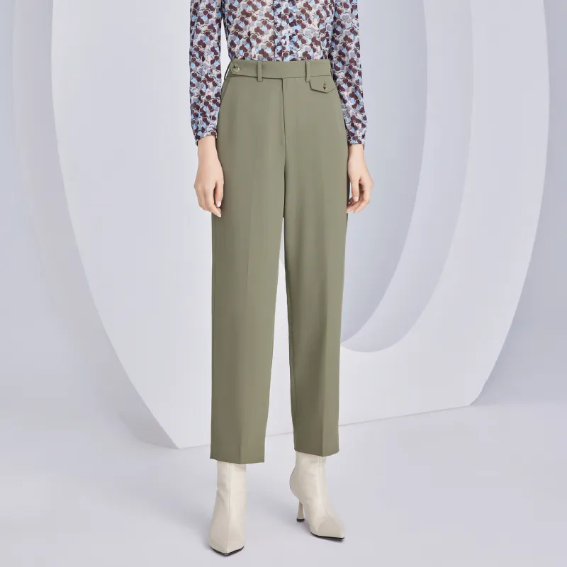 JZ. ANNAKRO Suit Trousers Women's Army Green-1