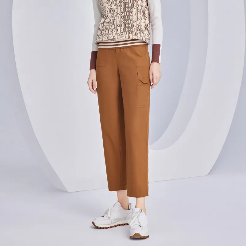 JZ Juzui Casual Pants Women's Coffee-1