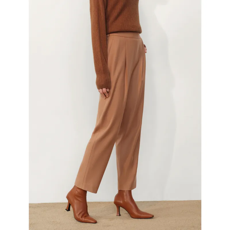 JZ. ANNAKRO Casual Pants Women's Brown Yellow-4