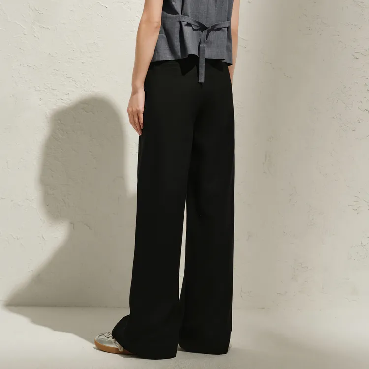 JZ. ANNAKRO Casual Pants Women's Plain Black-3