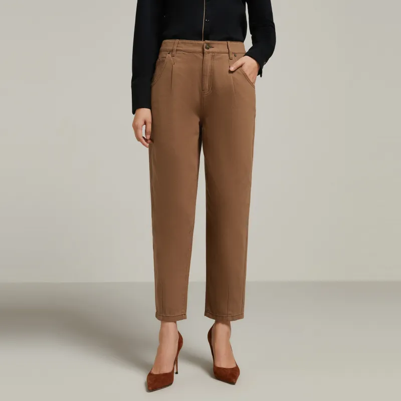 JZ. ANNAKRO Casual Pants Women's Earth Yellow-3