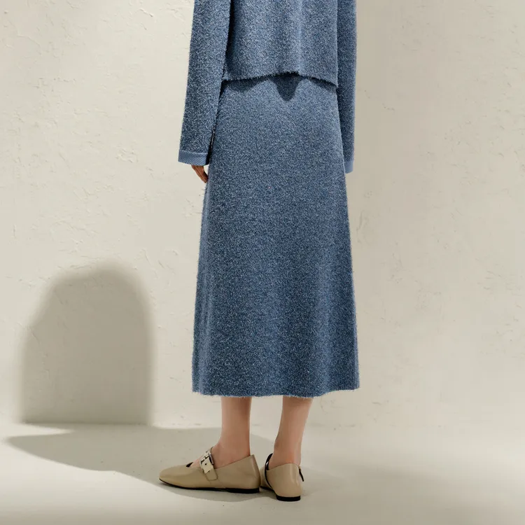 JZ. ANNAKRO Casual Long Skirts Women's Floral Sky Blue-3
