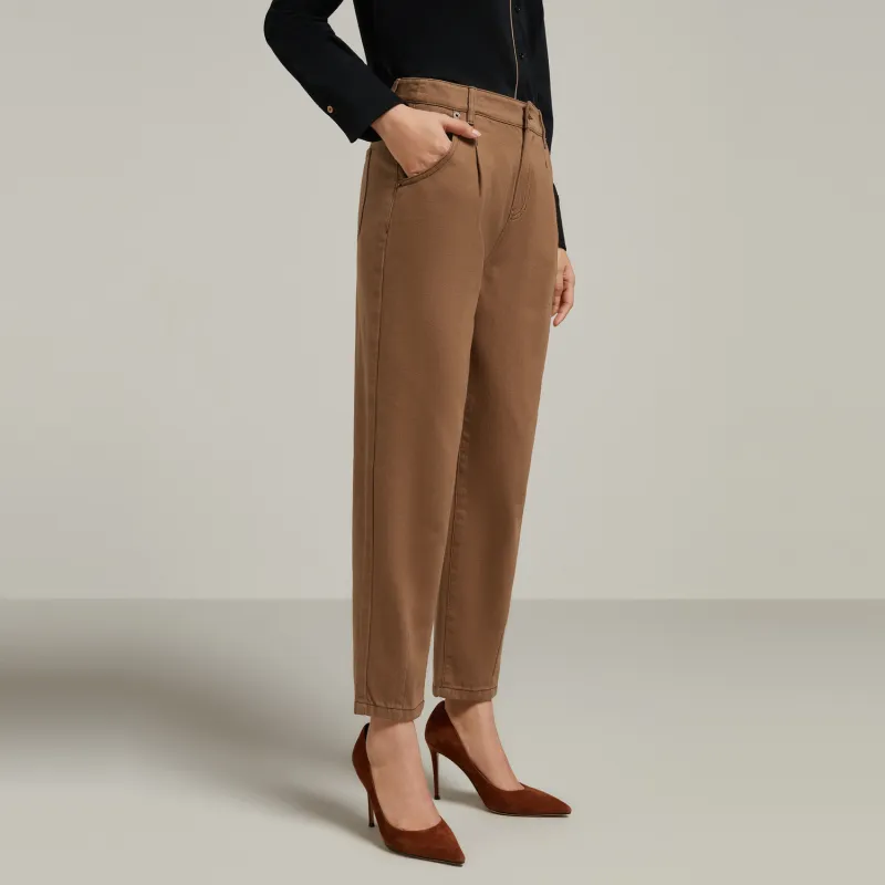 JZ. ANNAKRO Casual Pants Women's Earth Yellow-4
