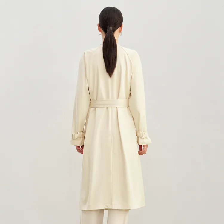 JZ. ANNAKRO Trench Coat Women's Apricot-2