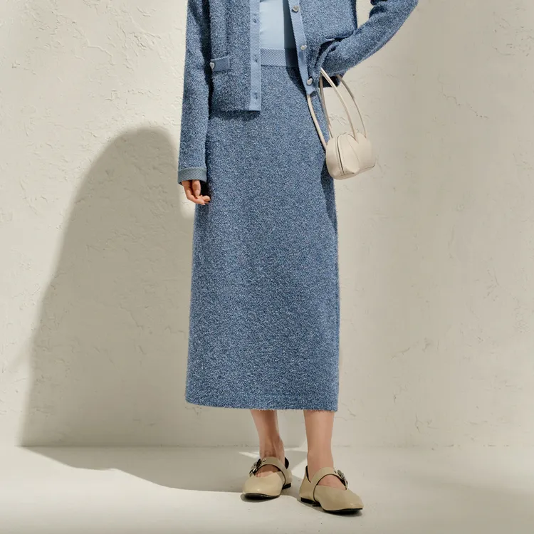 JZ. ANNAKRO Casual Long Skirts Women's Floral Sky Blue-2