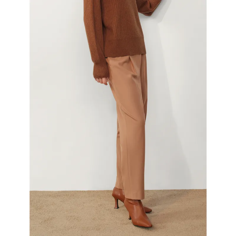 JZ. ANNAKRO Casual Pants Women's Brown Yellow-6