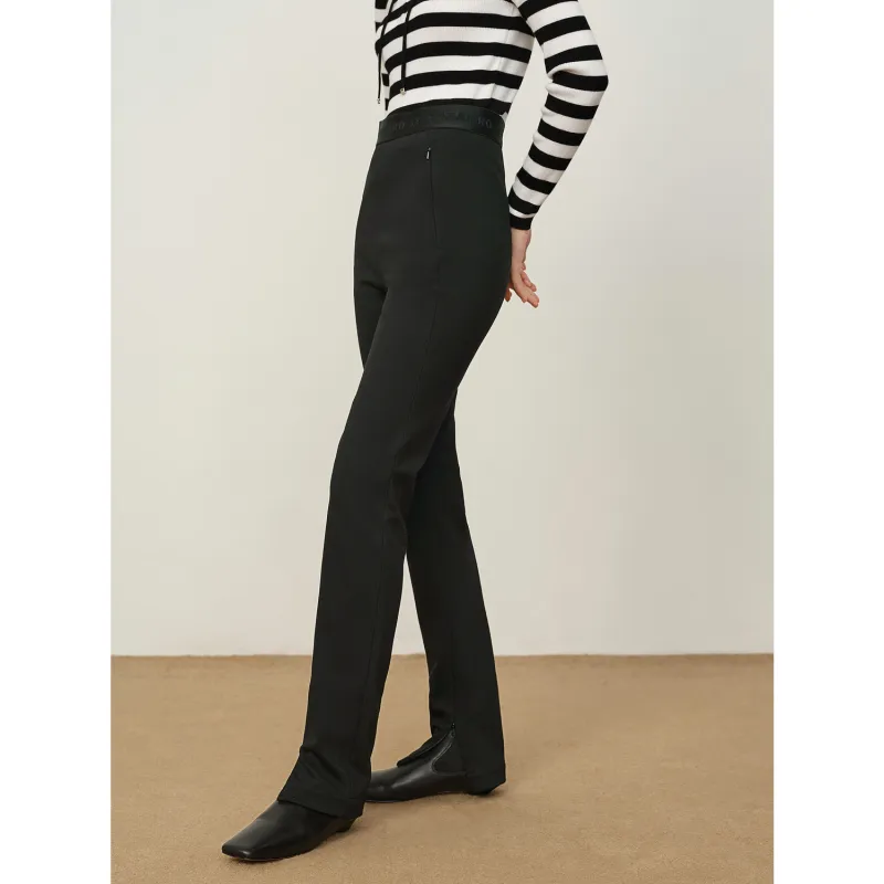 JZ. ANNAKRO Casual Pants Women's Plain Black-5