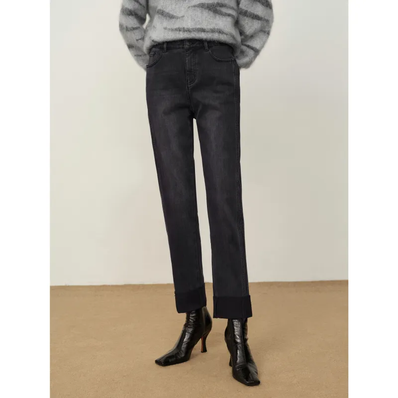 JZ. ANNAKRO Jeans Women's Plain Black-3