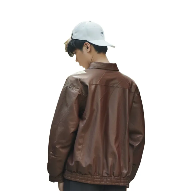 WARNING LIGHT Leather Jacket Unisex-3
