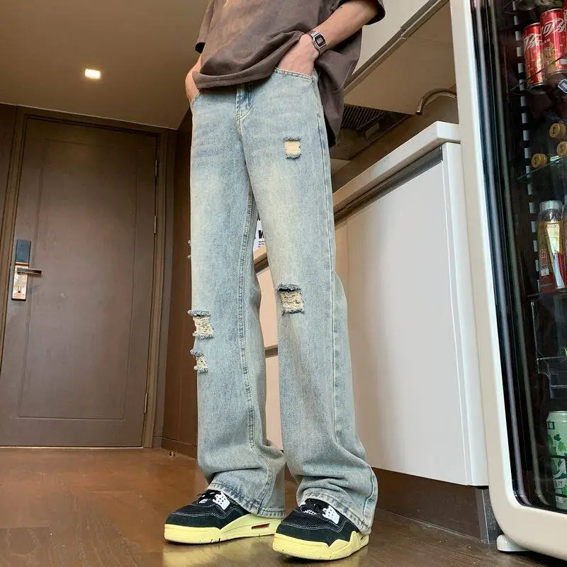 WARNING LIGHT Jeans Unisex Blue-3