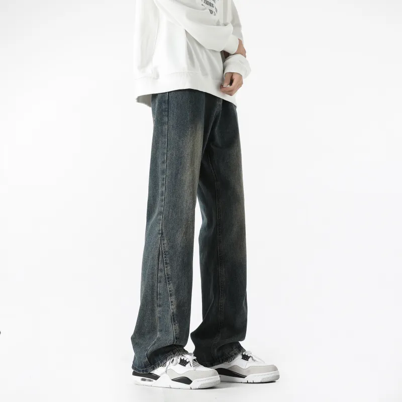 WARNING LIGHT Jeans Unisex Black Gray Color-21