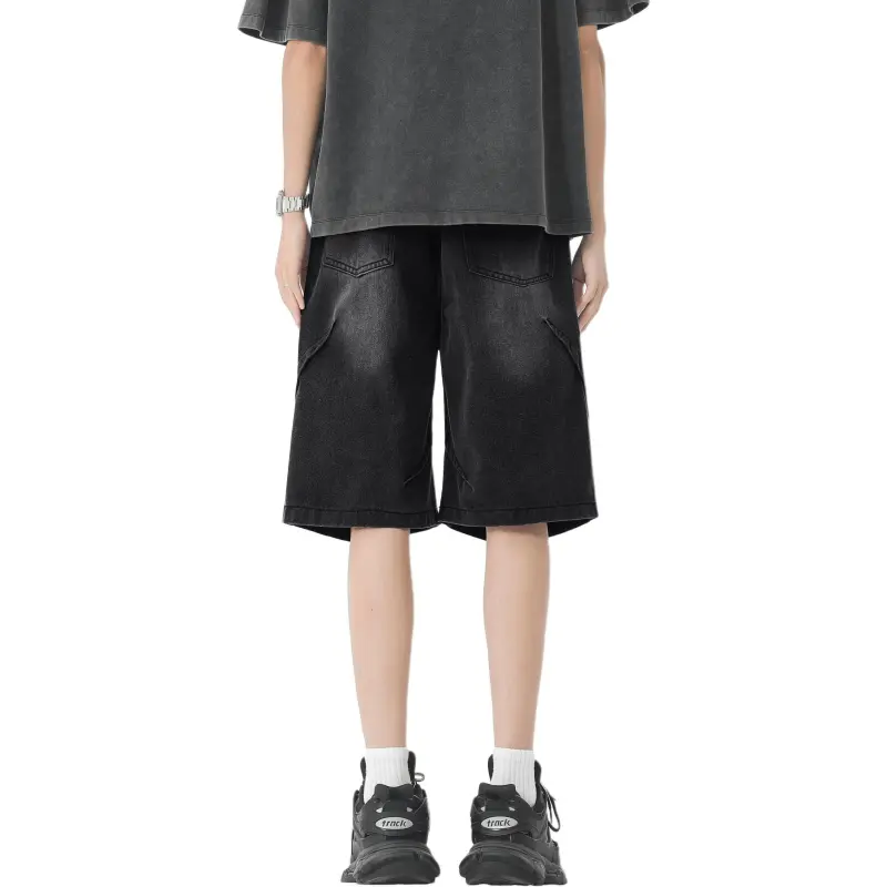 WARNING LIGHT Denim Shorts Unisex-1