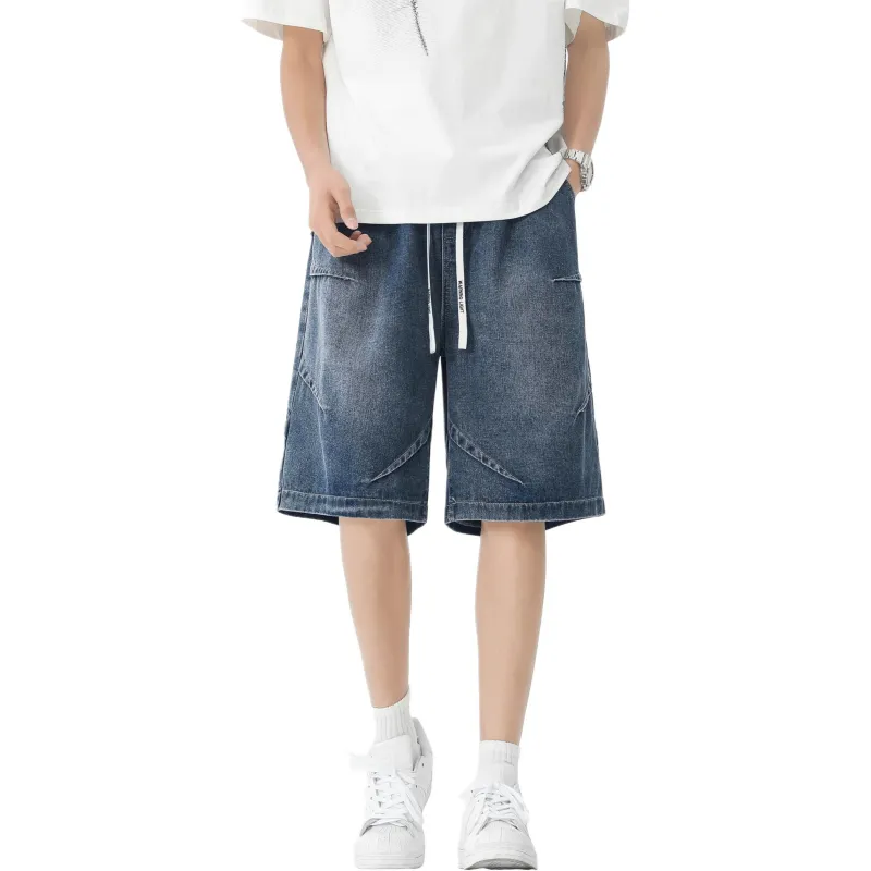 WARNING LIGHT Denim Shorts Unisex-13