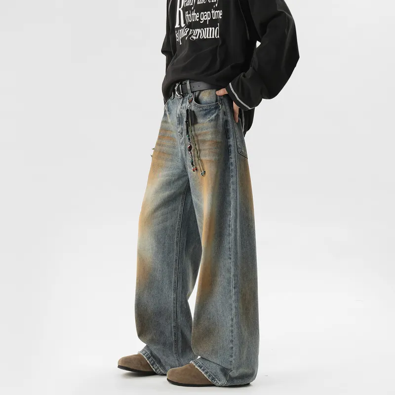 WARNING LIGHT Jeans Unisex Wasteland Blue-3
