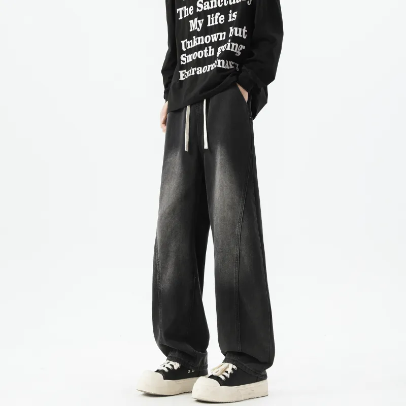 WARNING LIGHT Jeans Unisex Black-1
