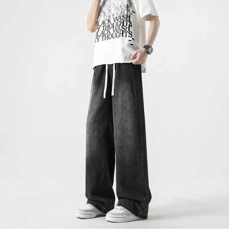 WARNING LIGHT Jeans Unisex Black-2