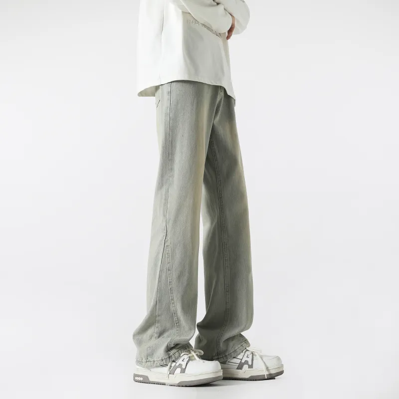 WARNING LIGHT Jeans Unisex Black Gray Color-9