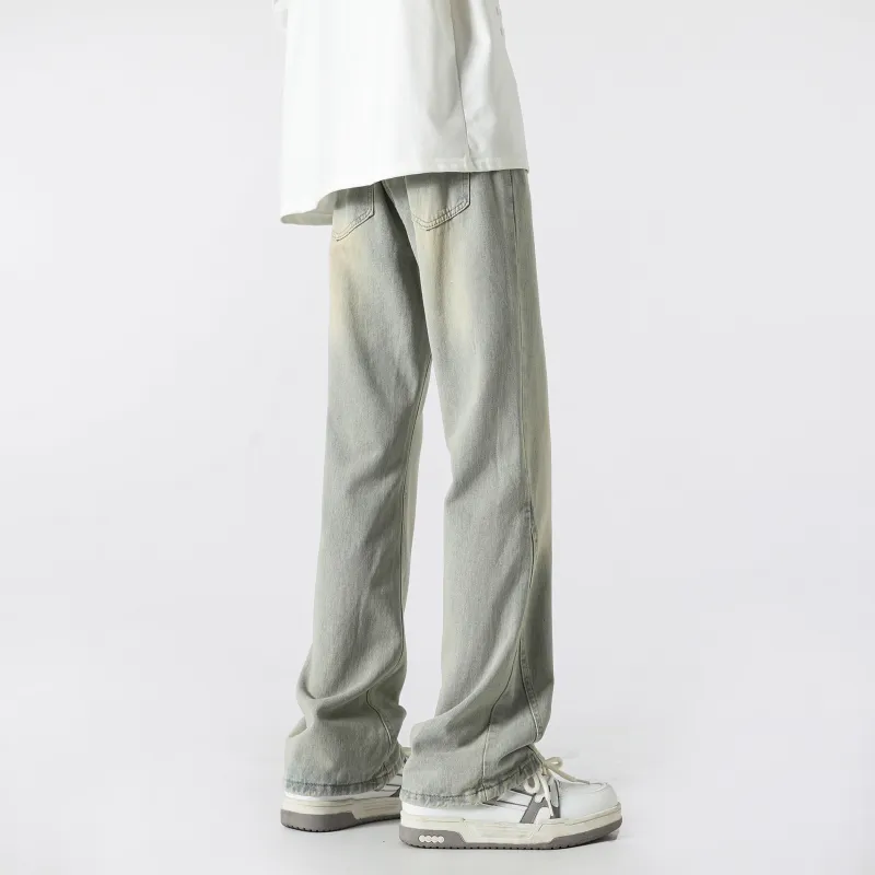 WARNING LIGHT Jeans Unisex Black Gray Color-7
