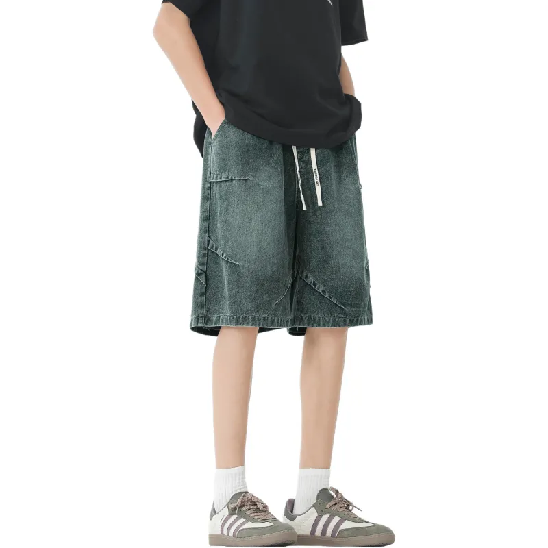 WARNING LIGHT Denim Shorts Unisex-8
