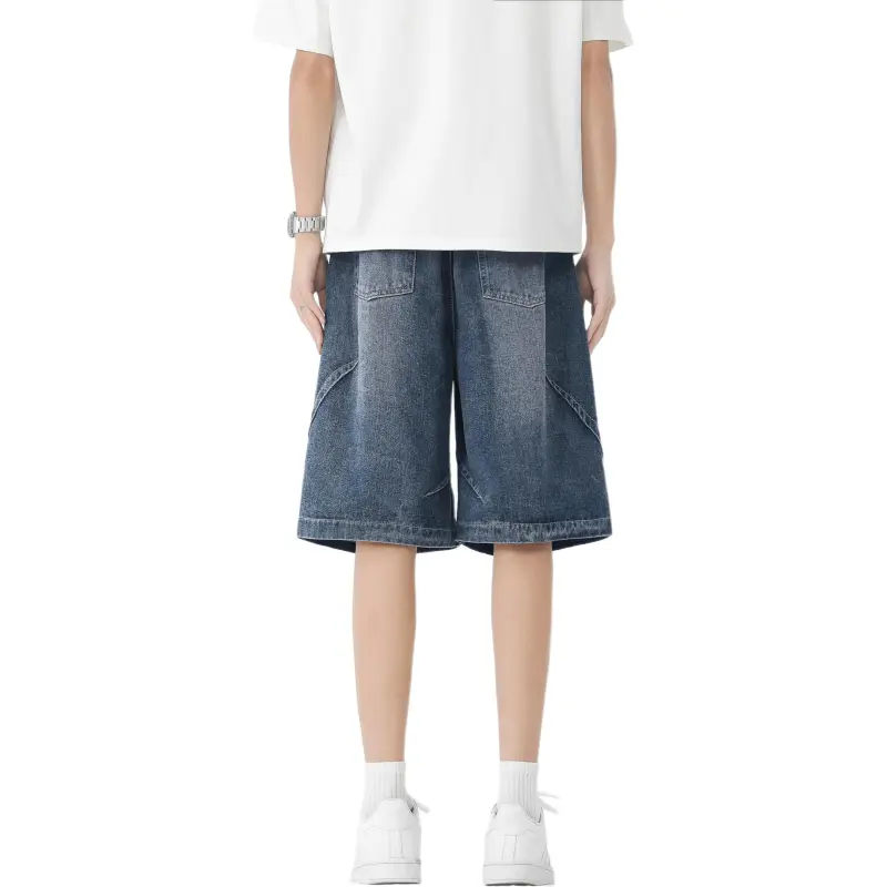 WARNING LIGHT Denim Shorts Unisex-12