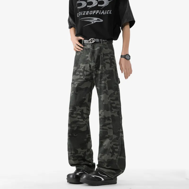 WARNING LIGHT Jeans Unisex Camouflage-2
