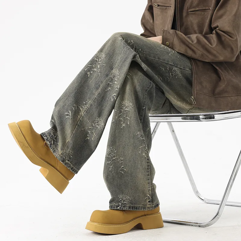 WARNING LIGHT Jeans Unisex Gray-12