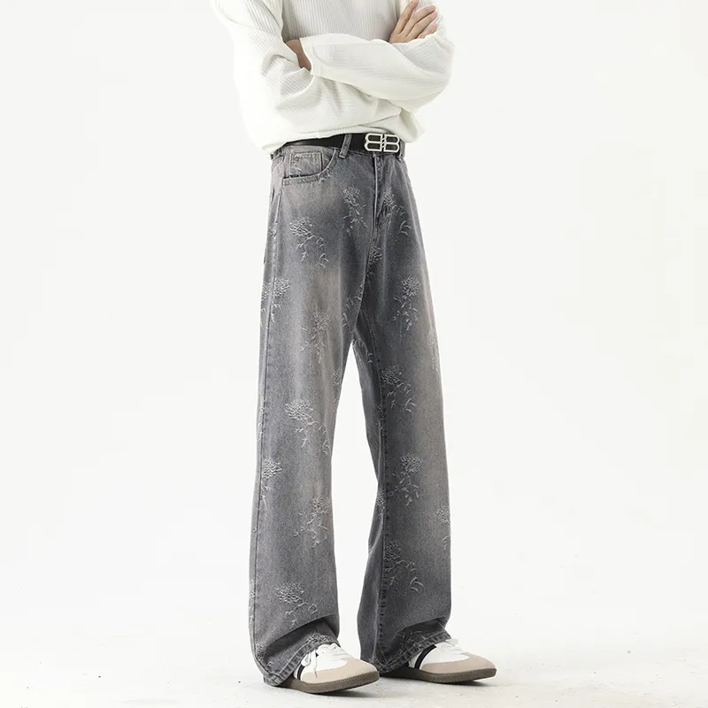 WARNING LIGHT Jeans Unisex Gray-1