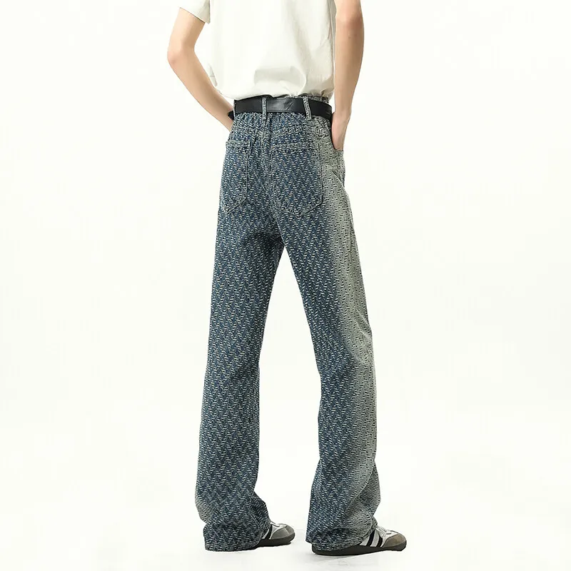 WARNING LIGHT Jeans Unisex Blue-4
