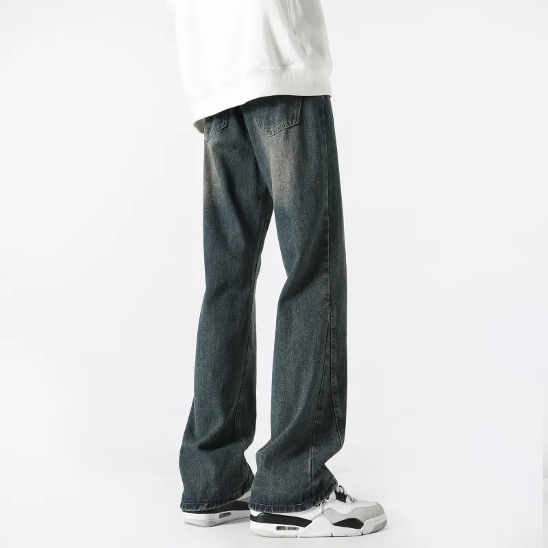WARNING LIGHT Jeans Unisex Black Gray Color-19