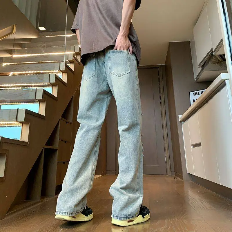 WARNING LIGHT Jeans Unisex Blue-4