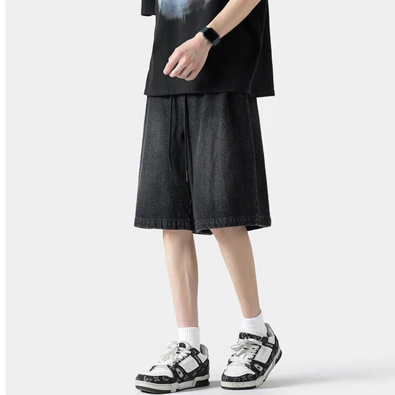 WARNING LIGHT Denim Shorts Unisex-7